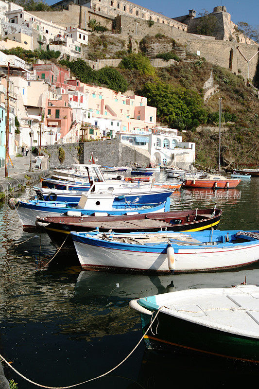 普罗西达，渔村'La Corricella'，那不勒斯湾，意大利